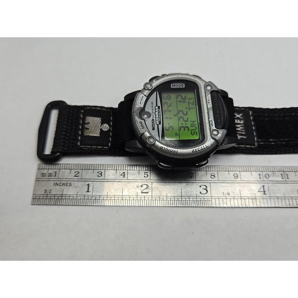 Vintage Timex Data Link Ironman Triathlon Watch Multi Lap New Battery - Read - Picture 9 of 11